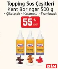 KENT BORİNGER TOPPİNG SOS ÇEŞİTLERİ 300 G fiyat ve kampanya bilgisi